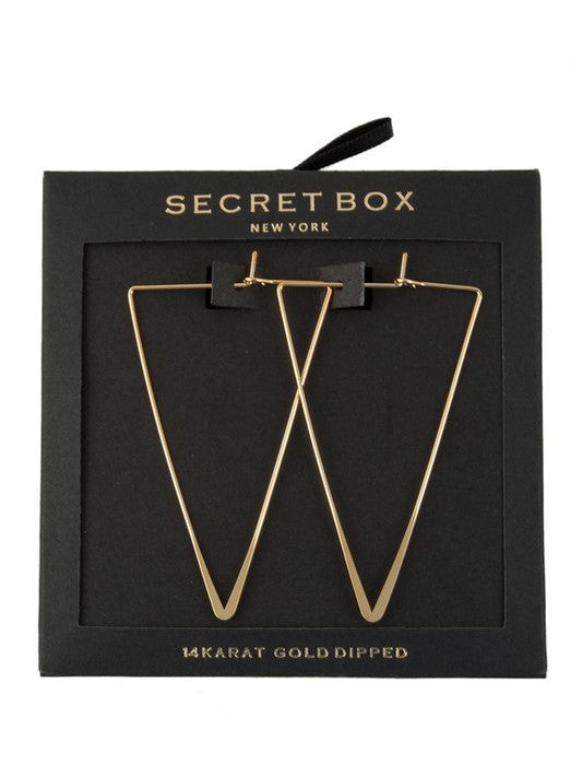 'Heather' Triangle Hoops (Gold)