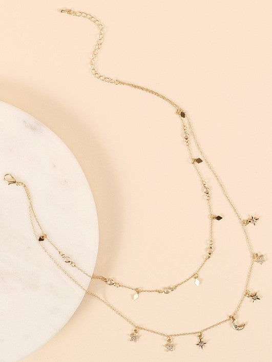 'Melinda' Moon Necklace