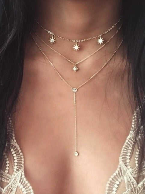 'Kacey' Layered Star Necklace