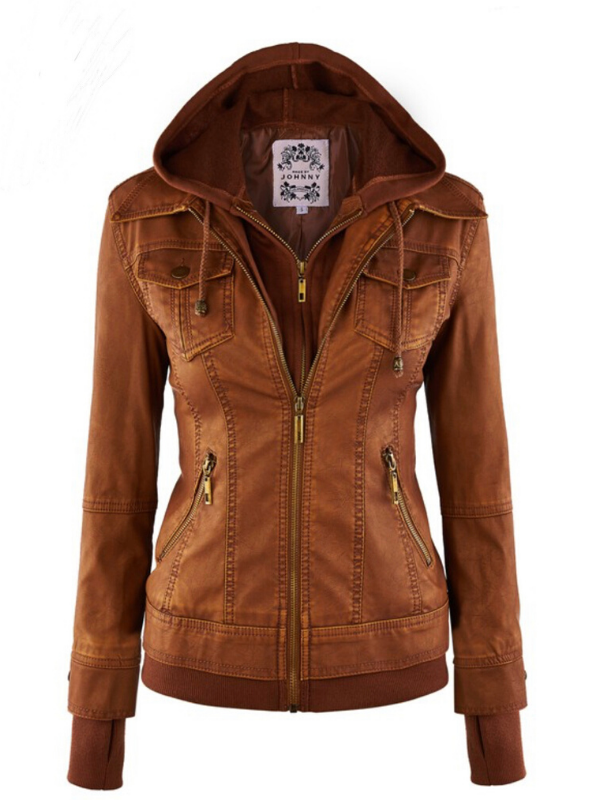 ‘Serena’ Faux-Leather Jacket